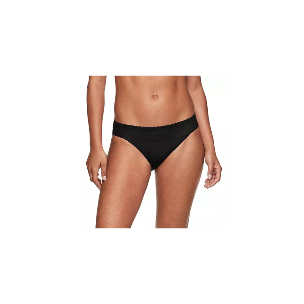 Warner's Women's No Pinching No Problems Lace Bikini Underwear Black Size M 1046